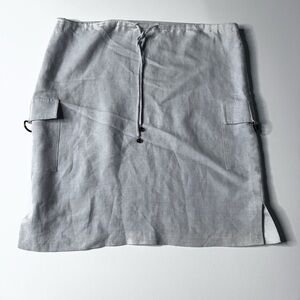 ST. JOHN SMALL 1/2 LINEN Tan Skirt